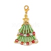 Christmas Tree Glass Beads Pendant Decorations HJEW-JM05045-1
