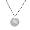 Stainless Steel 12 Constellation Pendant Necklaces for Sweater FZ0908-3-1
