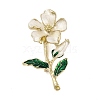 Alloy Enamel Flower Pin Brooch for Women JEWB-M045-03LG-1