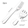 Globleland 1 Set 2Pcs 304 Stainless Steel Fork AJEW-GL0001-19-048-2