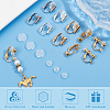 SOFPLATE 24Pcs 12 Style Brass Clip-on Earring Findings KK-SP0001-29-6