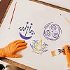 Plastic Painting Stencils Sets DIY-WH0172-958-7