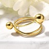 304 Stainless Steel Round Ball Finger Rings for Women RJEW-U036-03G-01-2