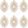 Fingerinspire Brass Micro Pave Clear Cubic Zirconia Pendants ZIRC-FG0001-01-1