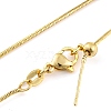 1mm Rack Plating Brass Round Snake Chain Adjustable Slider Necklaces for Women Men MAK-L044-50G-1