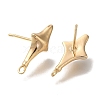 Brass Stud Earring Findings KK-U038-04G-2