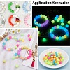 24Pcs 12 Colors Round Luminous Silicone Beads JX328A-01-7