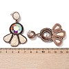 Alloy Synthetic Turquoise Dangle Stud Earrings EJEW-U053-04A-R-5