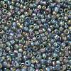 Transparent Colours Rainbow Round Glass Seed Beads X-SEED-A007-3mm-172-2