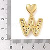 Brass Micro Pave Colorful Cubic Zirconia Pendants KK-P281-01G-W-3