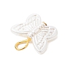 ABS Imitation Pearl Butterfly Charms PALLOY-MZ00846-4