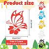 AHADERMAKER 10 Sheets 5 Colors Butterfly PET Waterproof Car Stickers DIY-GA0006-07-2