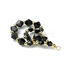 Imitation Austrian Crystal Beads with Eco-Friendly Copper Wire and Brass Beads Pendants PALLOY-JF03286-4