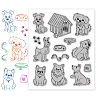 Rubber Clear Stamps DIY-WH0251-004-1