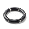 Chunky Curved Tube Beads Stretch Bracelets Set for Girl Women BJEW-JB06947-2