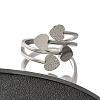 Textured Heart 304 Stainless Steel Finger Ring for Women RJEW-L126-04B-P-2