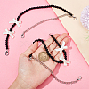 2Pcs Adjustable ABS Imitation Pearl Beaded Bag Straps DIY-AR0003-16A-3