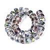Electroplate Transparent Glass Beads Strands EGLA-N022-04A-D04-2
