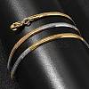 Titanium Steel Flat Snake Chain Necklaces for Men Women NJEW-G160-04GP-01-2