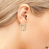 ANATTASOUL 3 Pairs 3 Style Crystal Rhinestone Star Hoop Earrings EJEW-AN0001-96-4