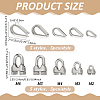 25Pcs 5 Styles 304 Stainless Steel Wire Rope Cable Clip Clamp STAS-PH0007-68-2