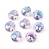 Pointed Back & Back Plated Glass Rhinestone Cabochons X-RGLA-J012-8mm-001VL-1