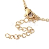 Ion Plating(IP) 304 Stainless Steel Cable Chain Bowknot Pendant Necklaces NJEW-Z041-02G-01-3