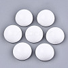 Spray Painted White Wood Cabochons WOOD-TAC0001-23C-1