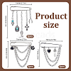 6Pcs 3 Stylesc Alloy Safety Pins JEWB-HY0001-66B-2
