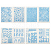 BENECREAT 8 Sheets 8 Styles Paper Ceramic Decals DIY-BC0012-05B-1