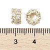 Brass Micro Pave Cubic Zirconia Beads KK-K297-45KCG-2