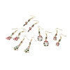 Brass Dangle Earrings EJEW-JE04511-S-1