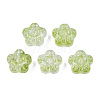 Transparent Spray Painted Glass Beads GLAA-N035-029-C03-1
