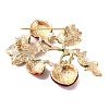 KC Gold Plated Alloy Enamel Strawberry Brooches JEWB-L017-01KCG-01-2