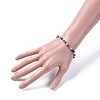 Natural Rhodonite & Howlite & Snowflake Obsidian Beads Stretch Bracelets BJEW-JB04697-03-3