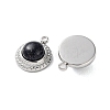 Synthetic Blue Goldstone Half Round Charms STAS-L022-399P-02-2