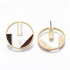 Smooth Surface Alloy Stud Earrings X-ENAM-S116-32-1