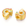 Alloy Enamel European Beads ENAM-N056-059-3