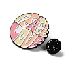 Love & Peace Theme Alloy Enamel Pin Brooch JEWB-E035-01EB-01-3