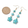 Synthetic Turquoise Dangle Earrings EJEW-JE05849-03-5