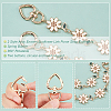   2Pcs 2 Style Alloy Enamel Sunflower Link Purse Strap Extenders FIND-PH0017-11-4