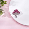 Cubic Zirconia Mushroom Brooch JBR102A-5