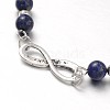 Fashion Tibetan Style Alloy Infinity Anklets AJEW-AN00071-04-3