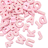 50Pcs Printed Opaque Acrylic European Beads MACR-SP0002-21A-1