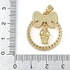 Christmas Theme Rack Plating Brass Micro Pave Cubic Zirconia Pendants KK-U032-14G-01-3