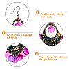 FIBLOOM 4 Pairs 4 Colors Natural Shell Boho Chandelier Earrings EJEW-FI0002-07-4