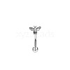 Bees 304 Stainless Steel Enamel Eyebrow Curved Barbell Rings WG008EB-04-1