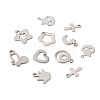  Jewelry 90Pcs 9 Style 304 Stainless Steel Charms STAS-PJ0001-41-11