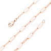 Brass Paperclip Chains Necklaces for Women NJEW-D302-69RG-4