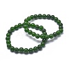 Natural TaiWan Jade Bead Stretch Bracelets X-BJEW-K212-B-019-6